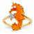 Carnelian Ring with Diamond in 9K Gold 2cts