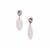 Rose Quartz Earrings with White Howlite in Rose Gold Tone Sterling Silver 31cts 