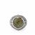 Labradorite Ring with Black Spinel in Sterling Silver 9.75cts