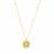 White Topaz Necklace in Gold Tone Sterling Silver 1ct