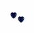 Lapis Lazuli Heart Earrings in Gold Tone Sterling Silver 6.95cts