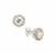White Zircon Earrings in Sterling Silver 1.20cts