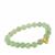 'Abundance & Harmony' Green Aventurine Gold Tone Sterling Silver Bracelet 85cts