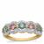 White Diamonds, Blue Lagoon Ring with Pink Sapphire in 9K Gold 0.85ct