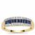 Australian Blue Sapphire Ring with Diamond in 9K Gold 1.10cts