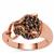 Tsavorite Garnet Ring with Black Spinel in Rose Gold Plated Sterling Silver 0.95ct