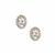 Kaduna White Zircon Earrings  in 9K Gold 3.03cts