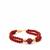 Red Agate Bracelet in Gold Tone Sterling Silver 69cts