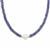 Freshwater Cultured Pearl Necklace with Tanzanite in Sterling Silver (8x10mm)