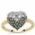 Montana Sapphire & White Zircon 9K Gold Ring ATGW 1.70cts