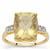 Guyang Sunstone Ring with White Zircon in 9K Gold 5cts