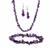Zambian Amethyst Set of Necklace, Bracelet & Earrings in Sterling Silver 334cts