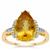 Xia Heliodor Ring with White Zircon in 9K Gold 3.40cts