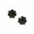 Lehrer Seven Star Cut Black Night Topaz Earrings in 9K Gold 8.70cts