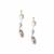 Baroque Cultured Pearl Earrings in Gold Tone Sterling Silver
