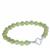 Type A Burmese Jadeite Bracelet with White Topaz in Sterling Silver 90.25cts