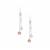 Komatsu Cultured Pearl Earrings with White Zircon in Sterling Silver (8.50mm)