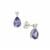 Tanzanite Earrings with Diamond in Sterling Silver 1.25cts