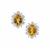 Xia Heliodor Earrings with White Zircon in Sterling Silver 1.75cts