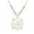 South Sea Mabe Cultured Pearl Necklace with White Zircon in Sterling Silver (17mm)