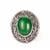 Type-C Green Jade Ring in Sterling Silver 13.50cts