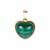 Congo Malachite Pendant in Gold Flash Sterling Silver 5.80cts