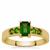 Chrome Diopside Ring in Gold Plated Sterling Silver 0.80ct