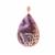 Banded Amethyst Pendant in Rose Gold Tone Sterling Silver 144.19cts