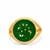 Type A Gan’Qing Jadeite Ring in Gold Tone Sterling Silver 2cts