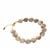 Grey Agate Bracelet in Gold Tone Sterling Silver 55cts