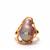 Naturally Metallic Cultured Pearl Ring in Gold Tone Sterling Silver (16x10mm)