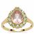 Aquaiba™ Beryl Ring with Cherry Blossom™ Morganite in 9K Gold 1.80cts