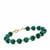 Malachite Bracelet with Jilin Peridot in Gold Plated Sterling Silver 91cts