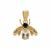 Serenite Pendant with Black Spinel in Gold Plated Sterling Silver 1.35cts