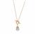 Baroque Cultured Pearl (10x12mm) T-Bar Necklace in Gold Tone Sterling Silver 