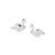 Sterling Silver Swan Earrings 