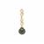 Tahitian Cultured Pearl Pendant with White Zircon in 9K Gold (9mm)