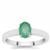 Zambian Emerald Ring in Sterling Silver 0.70ct