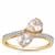Idar Pink Morganite Ring with White Zircon in 9K Gold 1.40cts