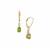 Ambilobe Sphene Earrings with White Zircon in 9K Gold 1.75cts