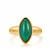 Malachite Ring in Gold Tone Sterling Silver 4.50cts