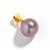 Pink Purple Cultured Pearl Pendant  in Gold Tone Sterling Silver (11.50mm)
