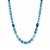 Kashmir Aquamarine Necklace with White Topaz in Sterling Silver 230.21cts