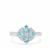  Ratanakiri Blue, White Zircon Ring in Sterling Silver 2cts