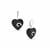 Black Spinel Earrings in Sterling Silver 4.55cts