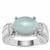 Larimar Ring with White Zircon in Sterling Silver 5.88cts