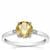 Citrine & Diamond Sterling Silver Ring 