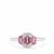 Sakaraha Pink Sapphire Ring with White Zircon in Sterling Silver 1ct