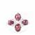 Bharat Star Ruby Ring with White Zircon in Sterling Silver 5.17cts
