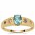 Ratanakiri Blue Zircon, Pink Sapphire Ring with Blue Sapphire in 9K Gold 1.20cts